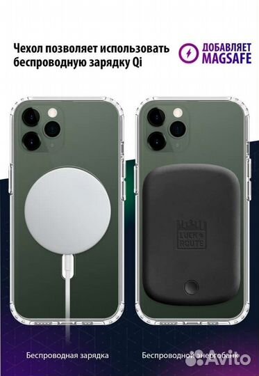 Чехол прозрачный на айфон 11 про Макс с MagSafe