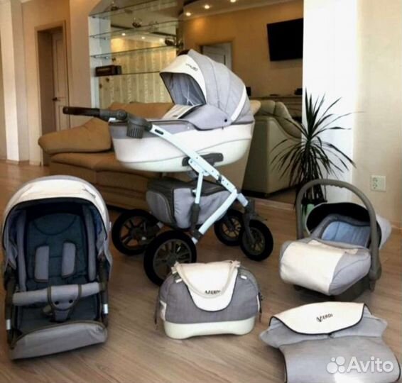 Коляска 3 в 1 Эко кожа отличное состояние