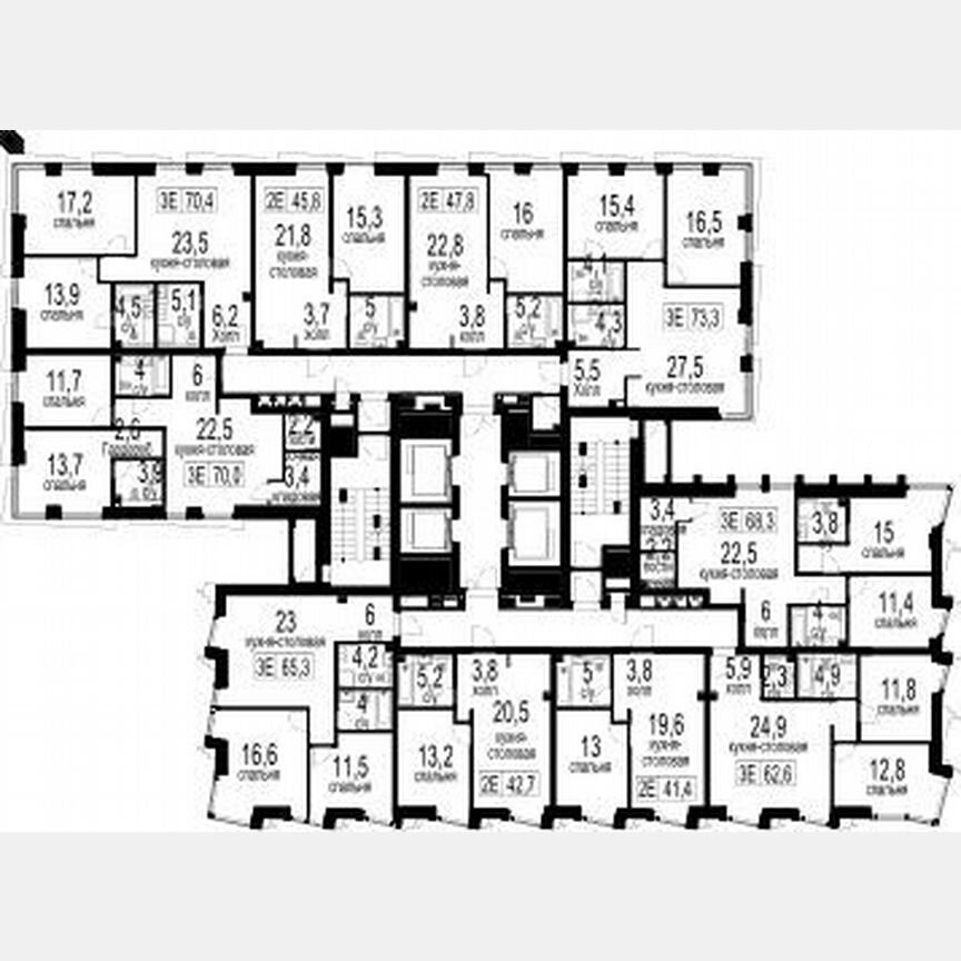 2-к. квартира, 73,4 м², 9/36 эт.