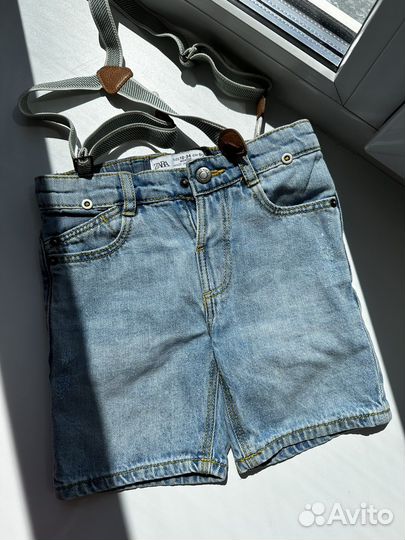 Джинсовые шорты zara 92