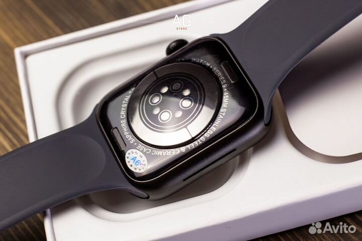 Apple watch 9 45mm с яблоком при включении