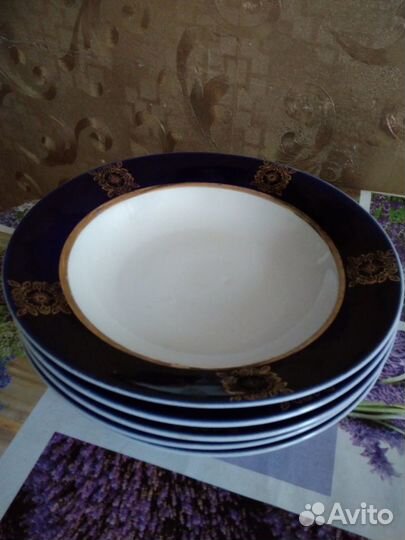 Тарелки кобальтовые