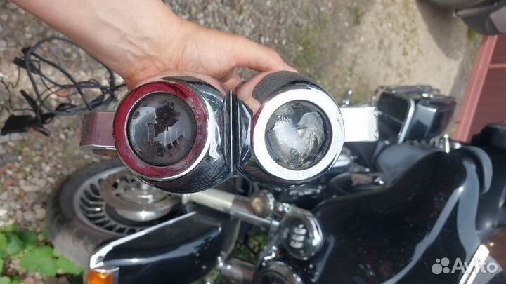 Линзованные фары ближнего света на дуги мотоцикла