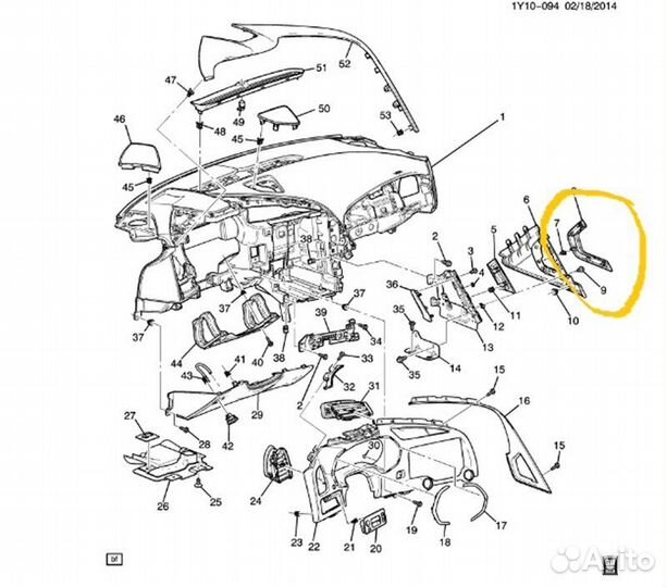 Накладка декоративная Chevrolet Corvette С7 LT1