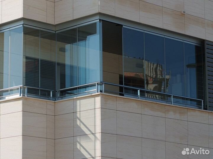 Безрамное остекление лоджий