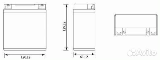 Акб Delta CT 1205.1 5 ah 120х61х129
