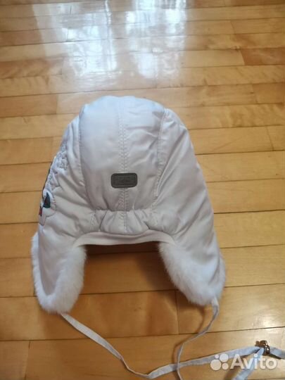 Зимняя шапка-ушанка для девочки 46 р