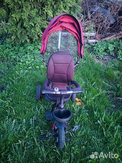 Детский трехколесный велосипед с ручкой