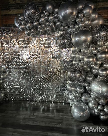 Оформление фотозоны, фотозоны с пайетками