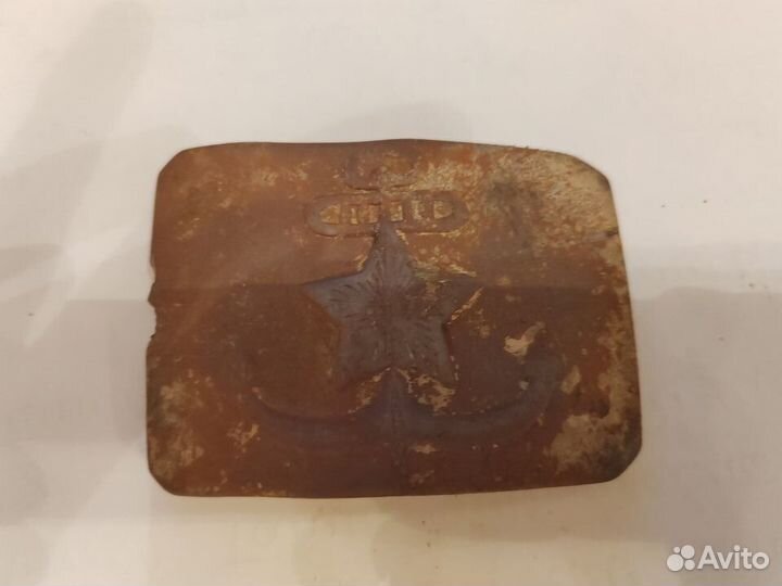 Бляха пряжка морская пряга якорь СССР