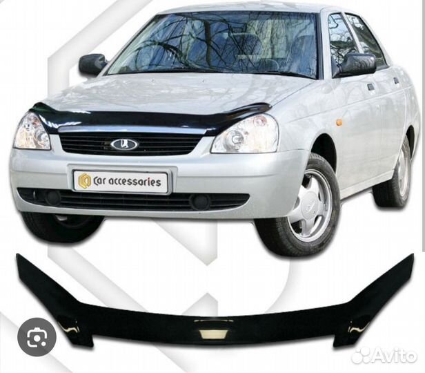 Мухобойка на капот Priora