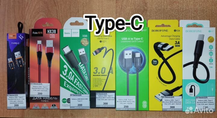 Кабели Micro USB, Type-C, Apple 8 pin