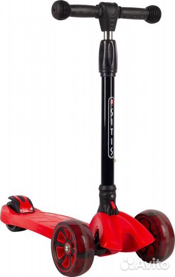 Самокат трехколесный sitis Explorer черно-красный