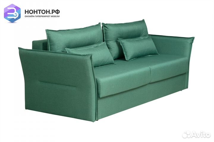 Диван еврокнижка Бруклин 3-х местный зеленый