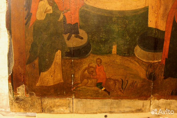 Старая Икона Троица Гостеприимство Авраама 70*54