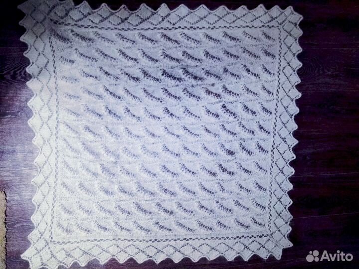 Шаль пуховая ручная работа