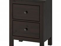 Hemnes хемнэс тумба прикроватная белая морилка 46x35 см