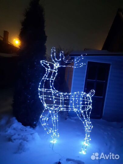 Инсталляция-Новогодний олень,световая фигура