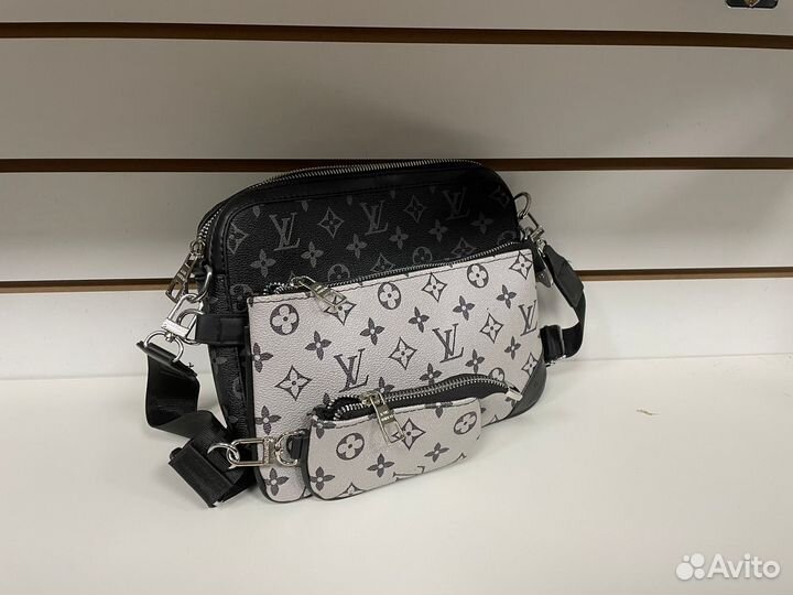 Мужская кожаная сумка louis vuitton