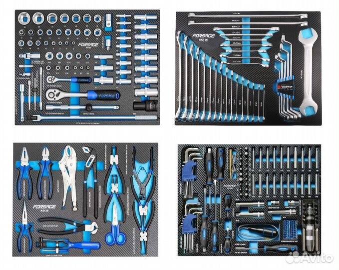 Набор инструментов в ложементах 233 предметов