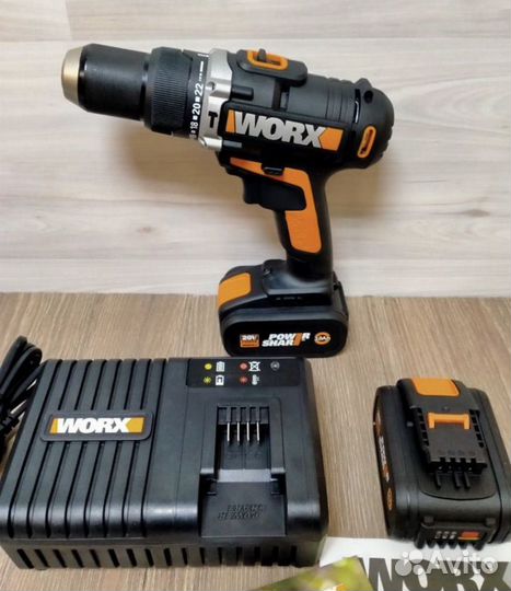 Мощный шуруповерт дрель worx WX372.9 Ударный Новый