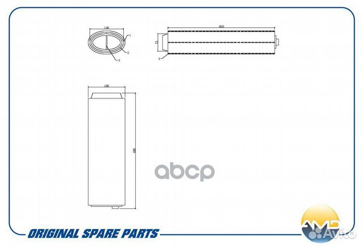 Фильтр воздушный amdfa557 amdfa557 AMD