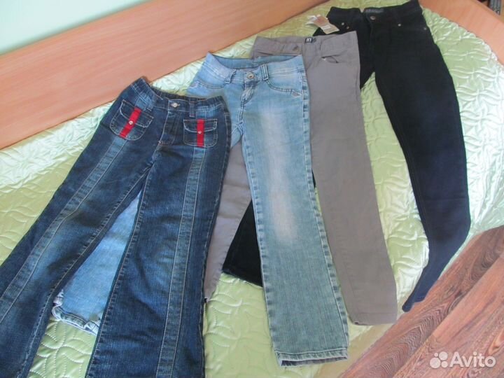 Брюки и капри на девочку в отличном состоянии