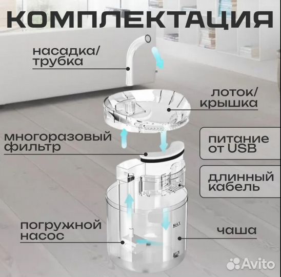 Автоматический поильник для кошек