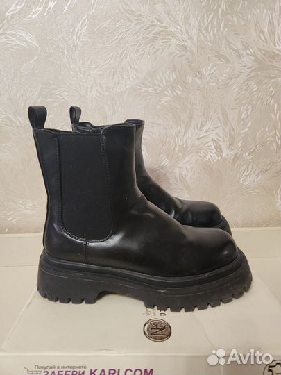 Женские зимние ботинки кожаные 40