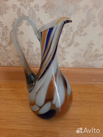 Кувшин цветное стекло СССР