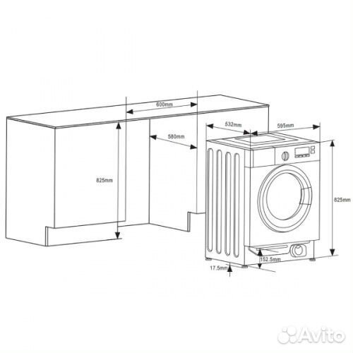 Стиральная машина Weissgauff WMI 6128 D