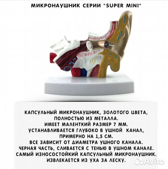 Микронаушник капсульный 