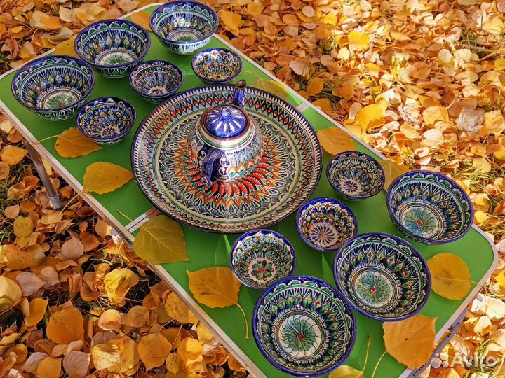 Узбекская посуда - наборы, ляганы, блюдо, тарелки