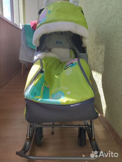 Детские санки коляска ника