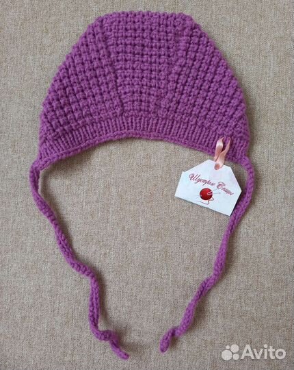 Чепчик вязаный для новорождённых