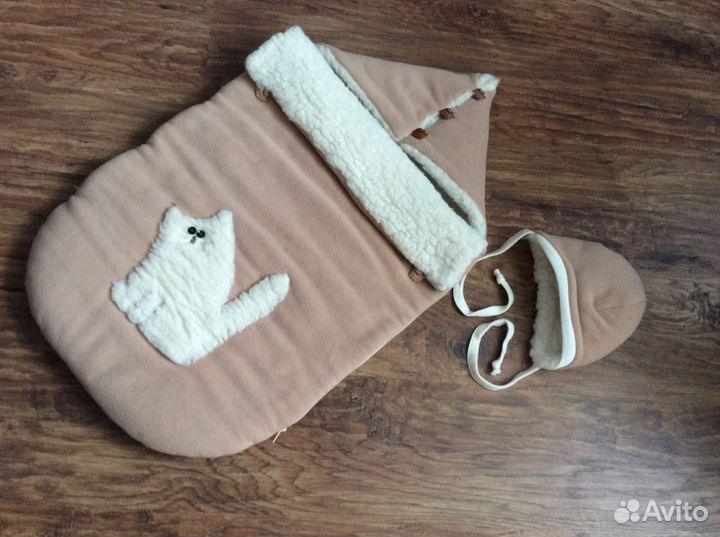 Конверт на выписку/прогулку (овчина), для санок