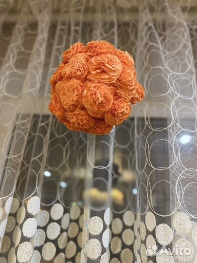 Цифра 2, оранжевый бокс на др, handmade