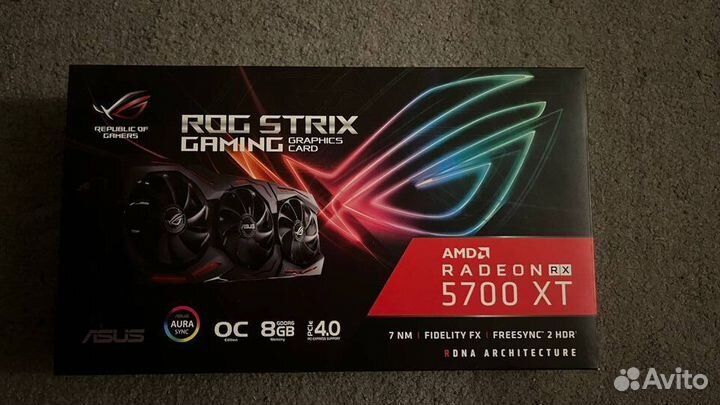 Видеокарта Asus rog stix RX5700XT