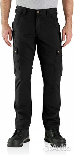 Брюки Carhartt rugger flex ripstop cargo Black