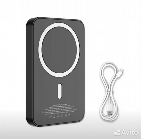 Новый Powerbank 5000 мАч с беспроводной зарядкой