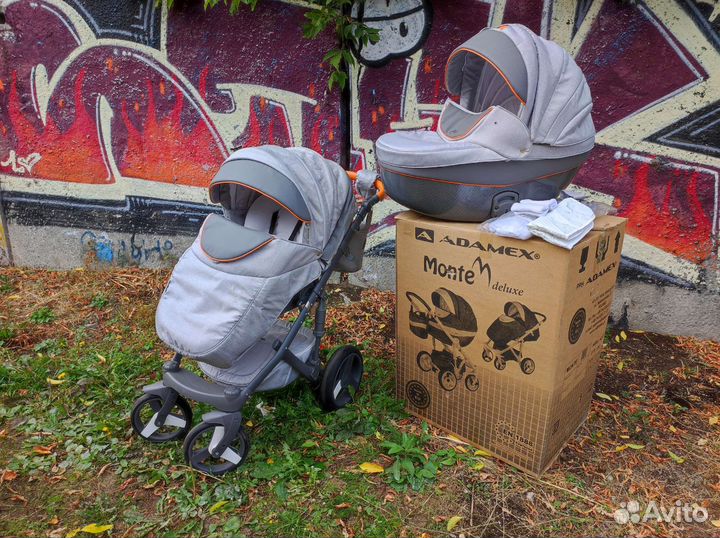 Коляска Adamex Monte Carbon 2 в 1 состоянии новой
