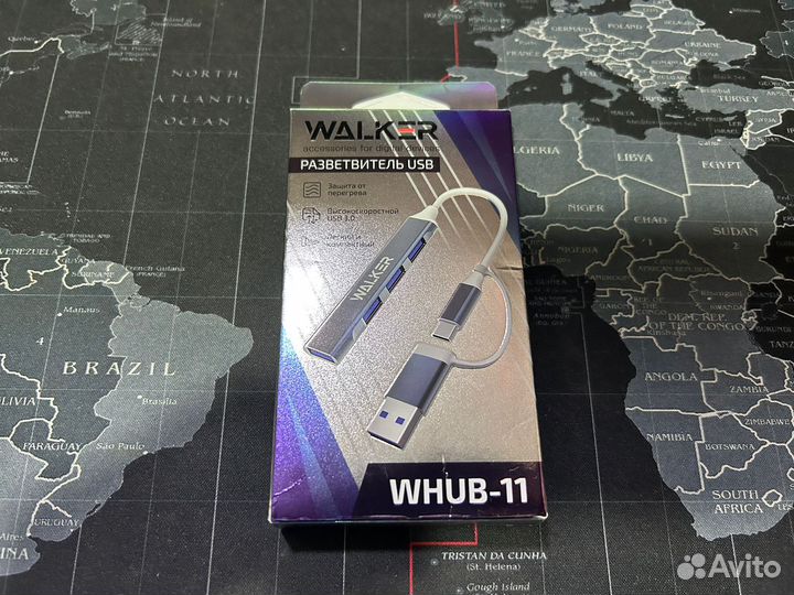USB/Type C HUB Walker whub-11 4USB 3.0 (возможно и