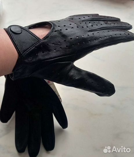 Перчатки кожанные с перфорацией