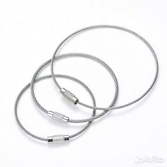 Тросик стальной - карабин для подвешивания