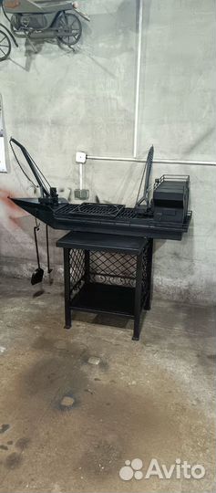 Мангал корабль с подставкой под казан