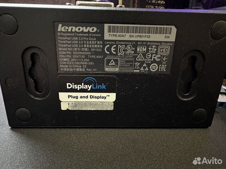 Док станция Lenovo ThinkPad USB 3.0 Pro Dock
