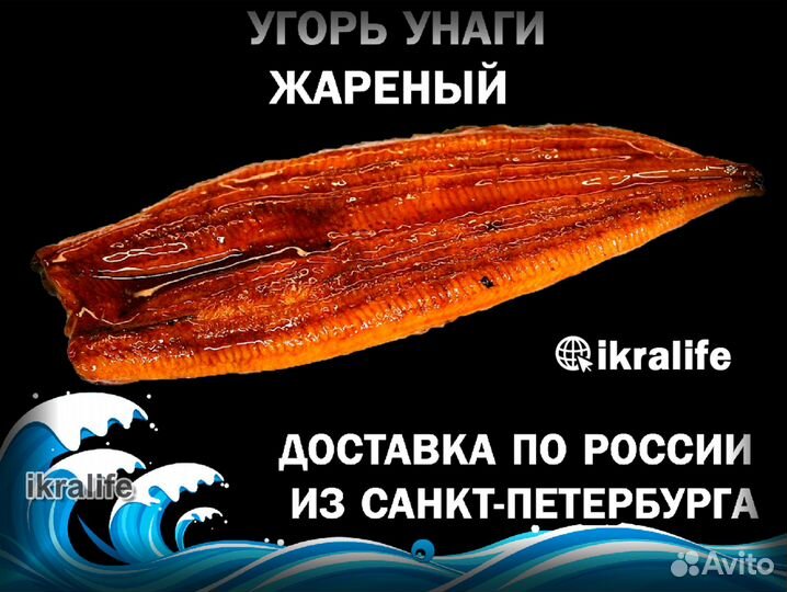 Угорь унаги жареный. сдэк по РФ
