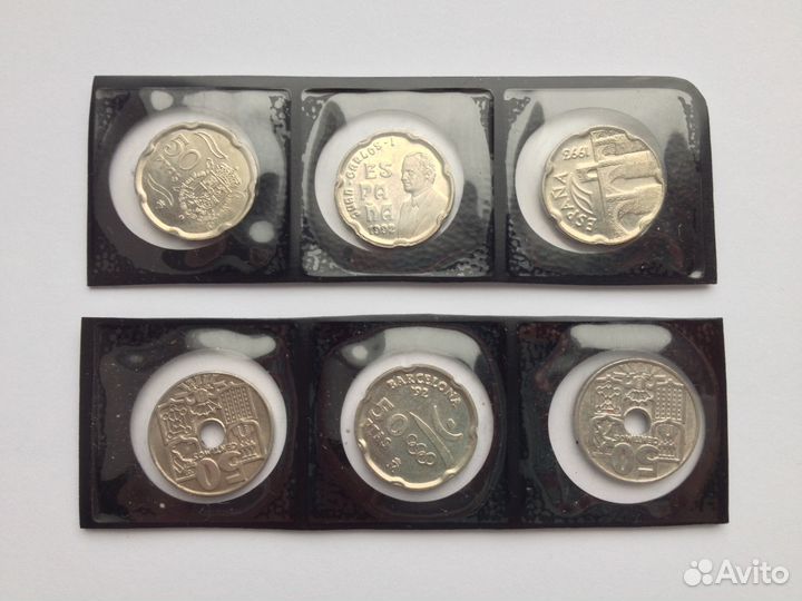 Монеты Испании разных лет с 1927 года