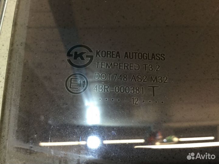 Стекло двери задней Хендэ Солярис 2010-2017г