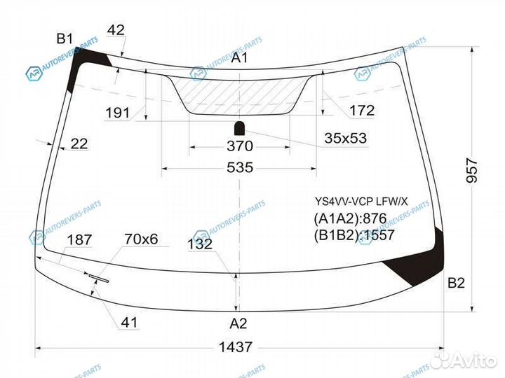 YS4VV-VCP lfwx Стекло лобовое subaru exiga 08-15